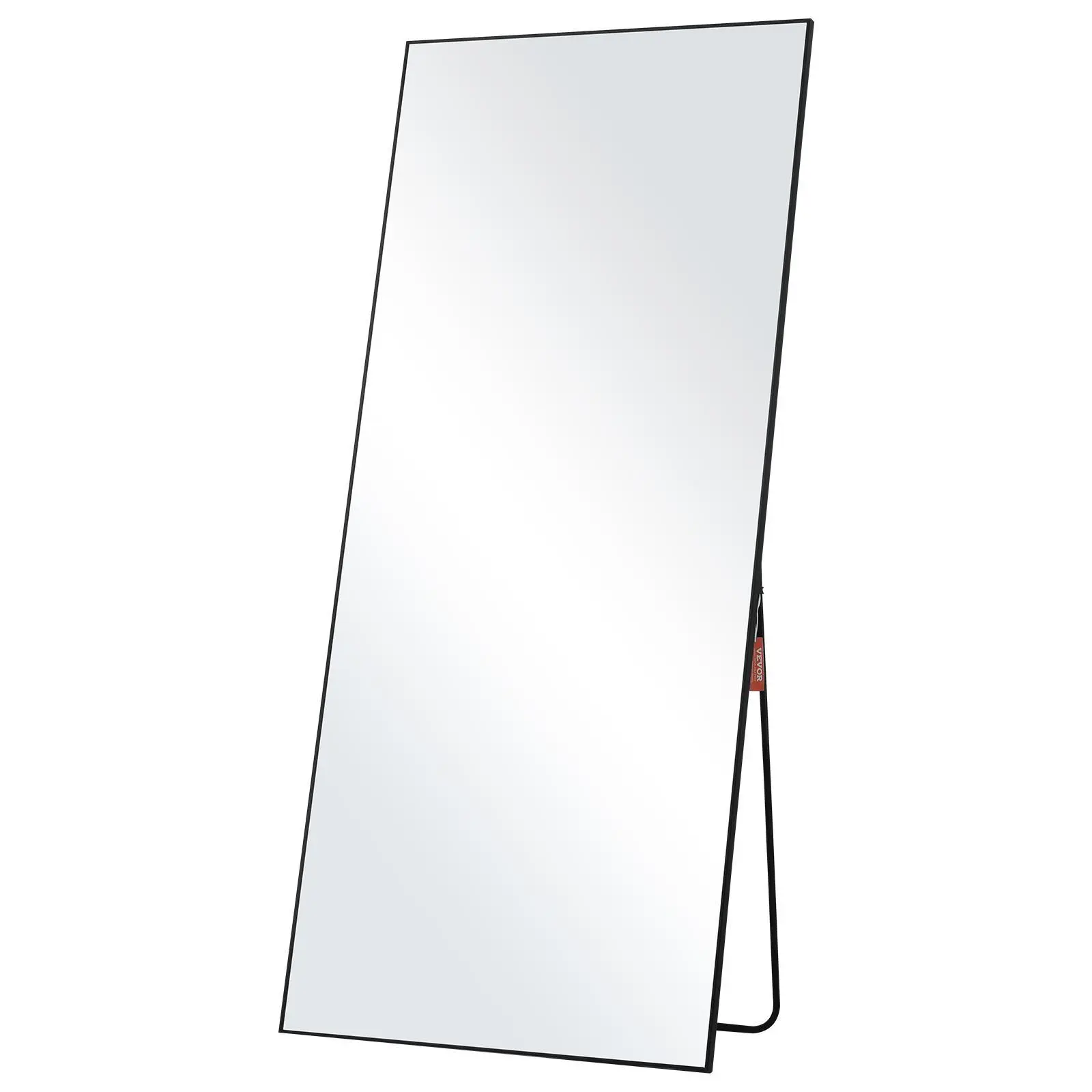 【Backtoschool】VEVOR Full Length Mirror, 71'' x 31'', Extra Large Standing Hanging or Leaning Rectangle Floor Tempered Mirror with Stand Aluminum Alloy Frame, Full Body Dressing Mirror for Living Room Bedroom, Black Decor Wall