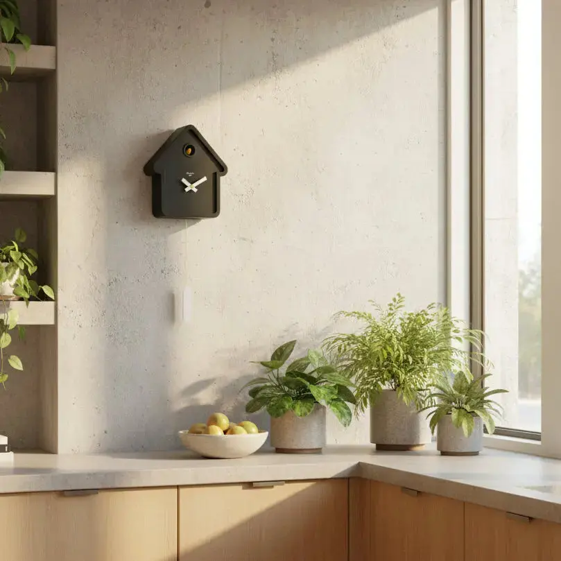 MoMA House Black Modern Cuckoo Clock