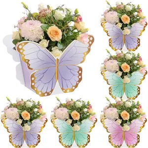 6-Piece Butterfly-Themed Centerpiece Set Ideal for baby showers, birthday parties, tea party favors, table decorations, themed party supplies, and wedding decorations