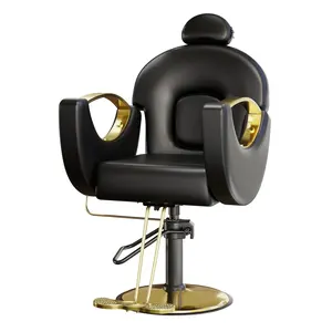 Garvee Reclining Barber Chair, 360° Swivel Hydraulic Styling Chair with Heavy Duty Hydraulic Pump for Hair Stylist Barbershop Home Spa Shampoo, Black