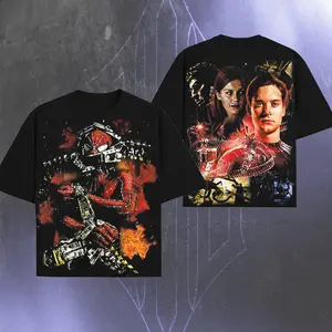 Old Your Friendly Neighborhood Spideyy 2 verse Edition Double Printed Oversize Lightweight TV series Vintage Graphic Design Top Cotton Comic Movie Superheroes Streetwear T-Shirt Clothes Menswear Womenswear.