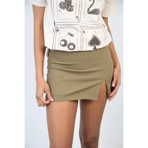 Side Slit Mini Skort