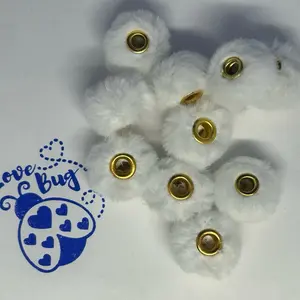 10 pieces Vibrant fuzzy wide hole spacers in various colors good for crafting, wristlets, pens, keychains, etc.