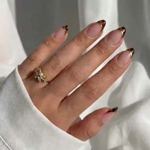 Tortoise Shell Almond Nails - Press On Nails