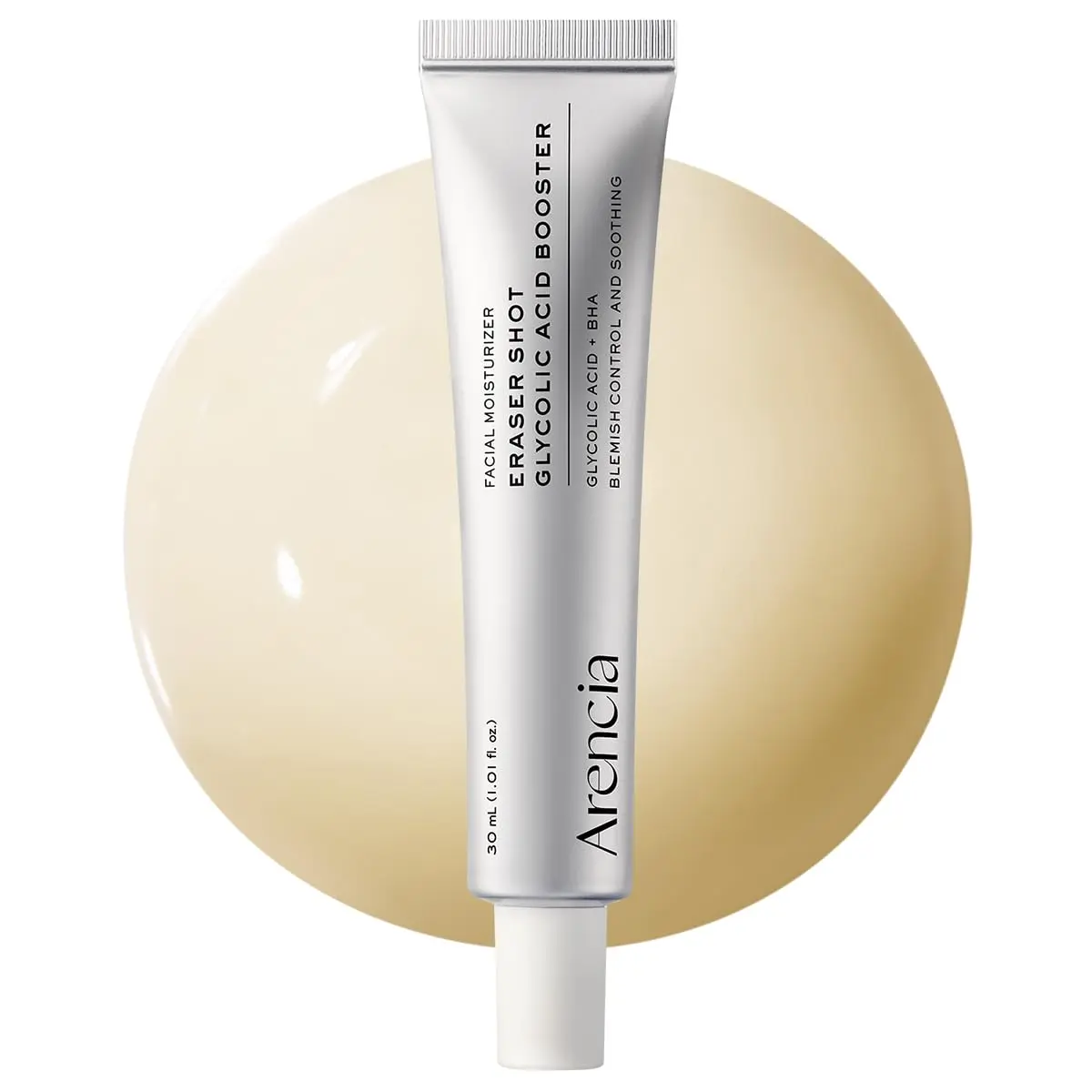Arencia Eraser Shot Serum Glycolic Acid Booster with AHA BHA, Exfoliating Face Serum for Acne-Prone Skin, Pore Care & Texture Refining, Lightweight Daily Skincare, 30 mL / 1.01 fl. oz.