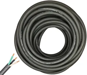Windy Nation 14/3 SJOOW Cable 14 Gauge 14 AWG 3 Conductor 300V Portable Power Extension Cord with Ultra Flexible Insulation Jacket ETL Approved