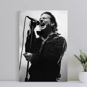 Eddie Vedder Poster | Pearl Jam | Live in Concert | Film Print | Wall Art | Art Poster for Gift | Home Decor | Print On Paper