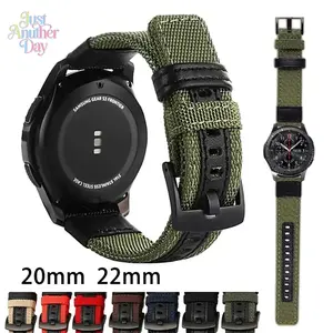 Military Style Nylon Watch Band with Quick Release Feature, 20/22mm Sport Strap, Stainless Steel Buckle for Sports & Outdoor Activities