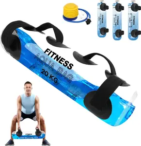 Fitness sports water bag water injection weight portable energy column cylinder strength training physical fitness inflatable weight lifting bag(Give away paints)