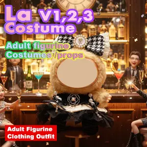 Buy one get one (A set of different styles of replacement clothing is given as a gift) La V1,2,3 Costume Adult Figurine Clothing Outfit for Labubu V123 Clothes Doll Handmade Dress-up for Photography Cosplay Thanksgiving Easter New Year Gifts