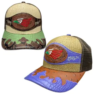 Hecho en Mexico Logo Gorras Mexicanas Charras Aguila Bordada, Ajustable, Visera Curvada, Estilo Vaquero, Western Cowboy Snapback Flat Bill Hat