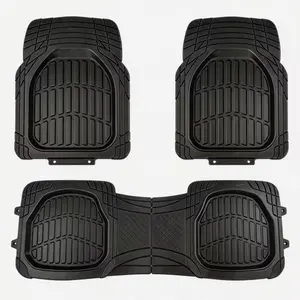 Custom Fit  Weather Car  Mats Trimmable Universal PVC  Liners 3 Piece Set Non Slip Heavy Duty Protection for  Vehicles