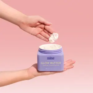 Glow Butter Gradual Tanning Body Butter | Clear Self Tanner Body Lotion, Daily Glow Cream, Best Moisturizing Untinted Sunless Tanning, Deep Dark Bronze, Natural Golden Glow, Tan Extender, Fake Tan Moisturizer, Nourishing Murumuru, Shea, Cocoa Butter