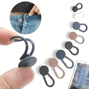 Waist Expansion Buckle, 12pcs Telescopic Button, Seamless Removable Button for Waist Extension, Waist Adjustment, Swivel Button Parts