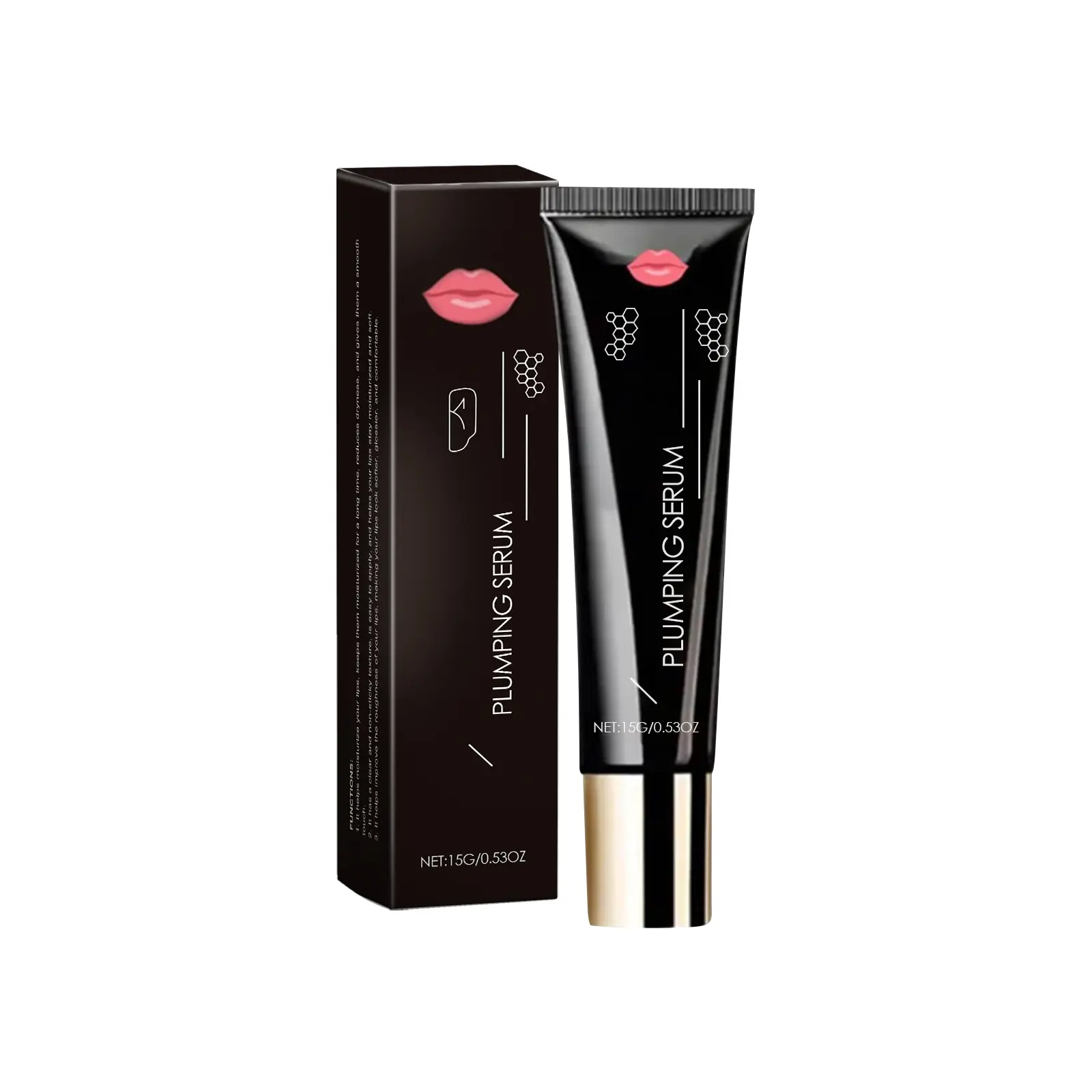 Plumping Serum - Glovera Labios Carnosos En 24 Horas, Lip Plumping Serum, Hydrating & Nourishing Lip Gloss for Dry Lips, Increase Lips Elasticity