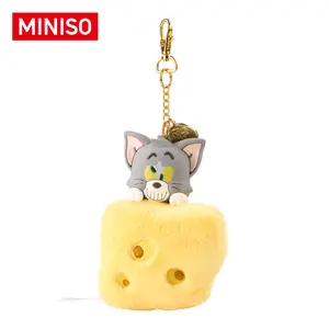 MINISO Tom and Jerry Fragrance Blind Box Pendant | Cheese Scented Vinyl Plush Keychain | Cute Anime Cat and Mouse Bag Charm Mystery Toy Gift | 1pc Random Style
