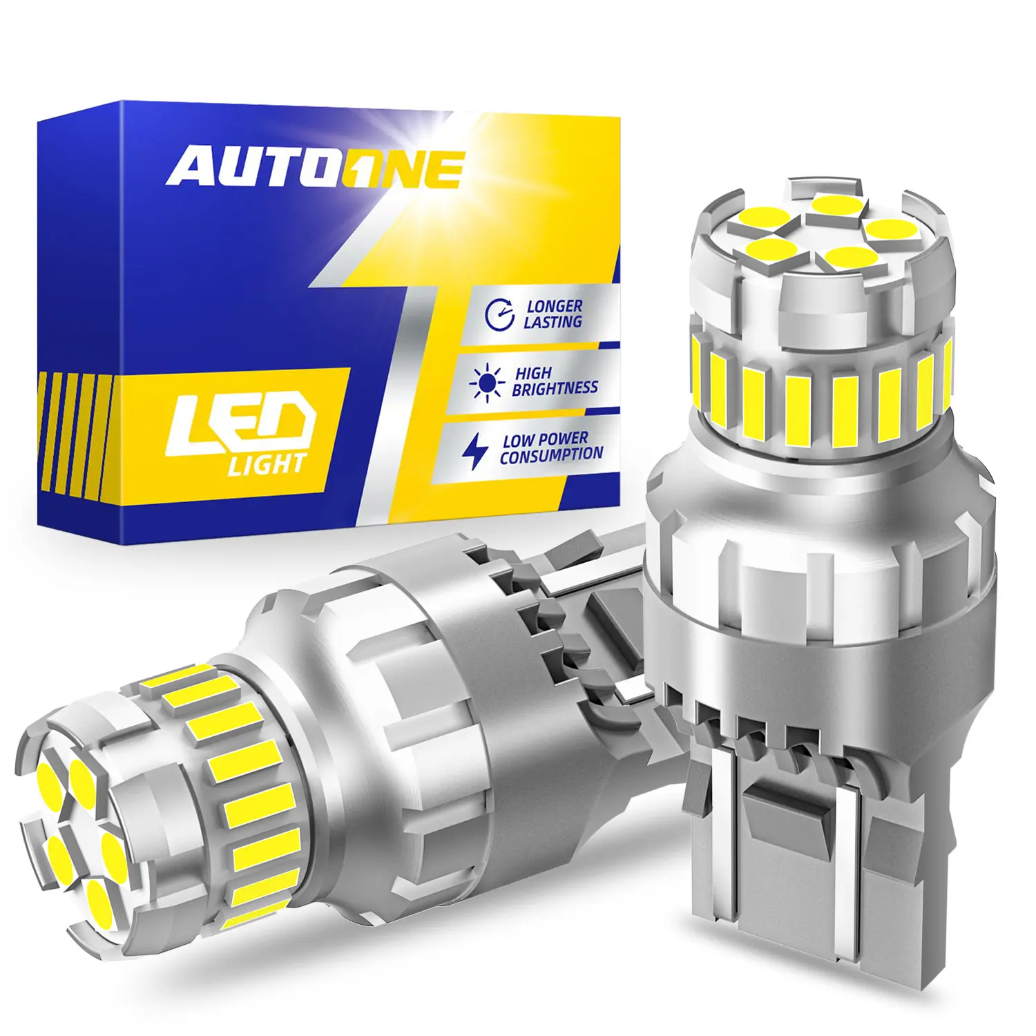 7440 7443 LED Bulb for Reverse Light 6000K White, AUTOONE 2800LM 300% Brighter 7441 7444 T20 W21W LED for Backup Light, Tail Light, Brake Light, Turn Signal Light, Parking Light, DRL, Pack of 2