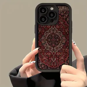 Oriental Rug Pattern TPU Mobile Phone Case, Shockproof and Anti - Fall Case, Birthday or Festival Gift for Men and Women for iPhone 16 15 14 13 12 11 XS XR X 7 8 Plus Pro Max SE