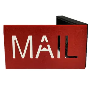 MAIL Design Mailbox Flag - Easy Install for Stone & Brick Mailboxes