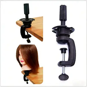 【Canvas cork wig block human model head gift item】Hair Training Mannequin Head Stand; Real and Synthetic Hair Mannequin Head; Doll Head; Desktop Stand; Small Mannequin Head Stand