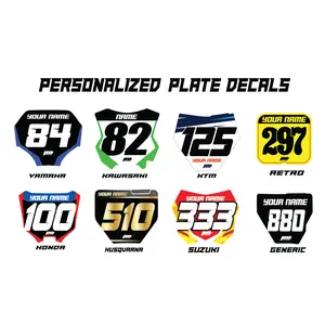 Personalized Mx Number Plate Decals | Motocross Plate Stickers