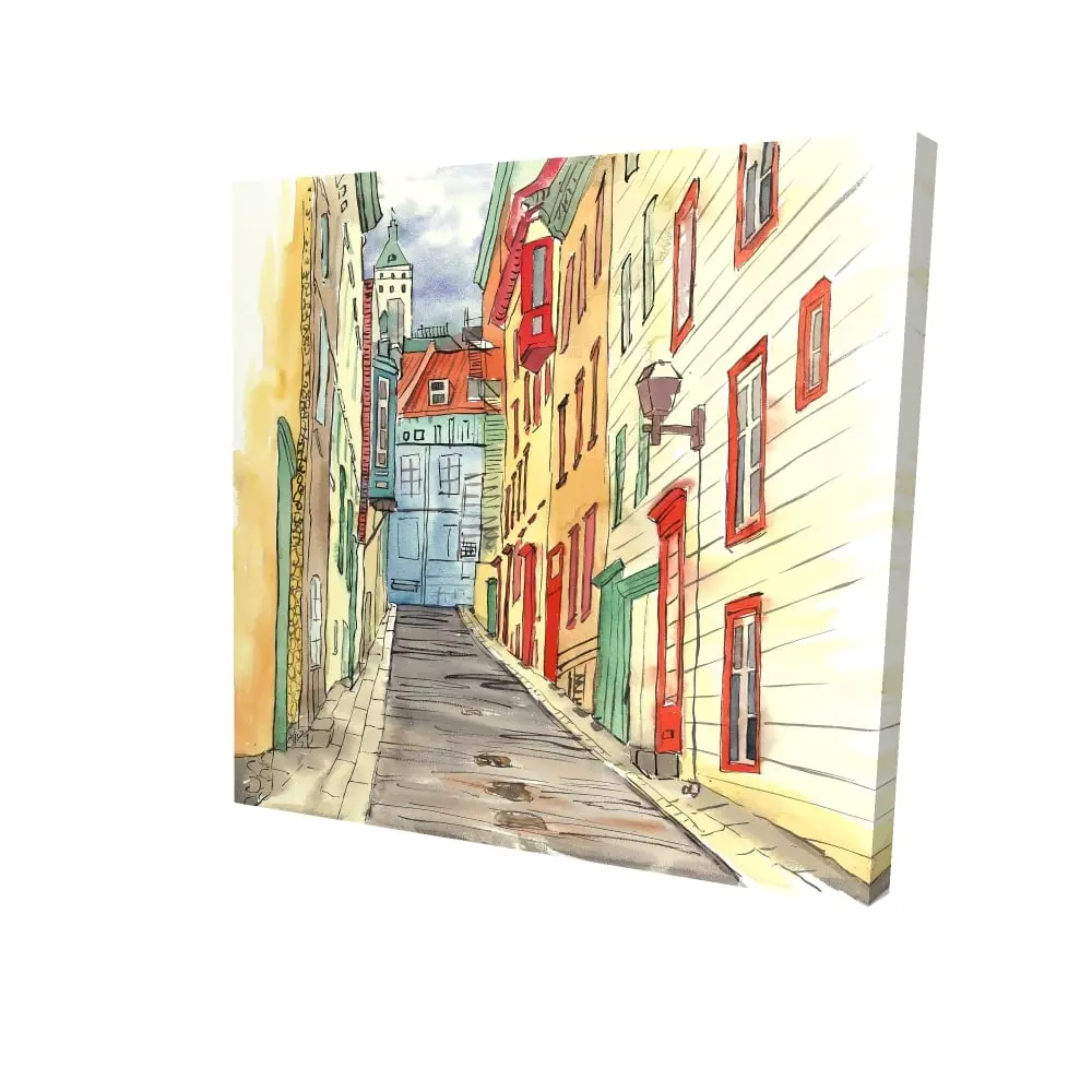 Begin Home Decor 2080-2424-PL2 24 x 24 in. Lane in Le Petit Champlain Vintage Canvas - Home Decor Art