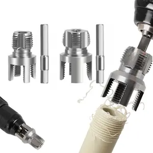 High-Speed Steel Electric Drill Tap Kit for PVC Pipe Threading, Professional Internal External Thread Cutting Tools, DIY Projects