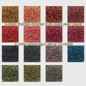 4500 Beads Set, 15 Colors, 2.5mm Glass Seed Beads, DIY Mix Beads, Bead Assortment, Handmade DIY Jewelry Making Kit, Perfect for Cross Stitch & Embroidery