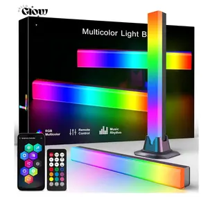 RGB Light Bar - Smart Music Sync RGB IC LED Light Bars, USB Powered Ambient Lighting with Remote Control, Color Changing Gaming TV Backlight for PC, Room, Monitor, Desk