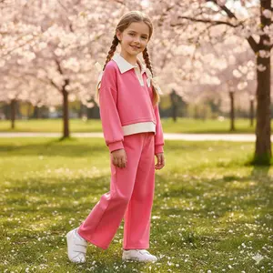 Girls' Capybara Sweatshirt Set with Adorable Bubble Tea Graphic Ultra-Soft Long-Sleeved Crewneck Pullover for Cozy Fall Fashion School Outfits and Everyday Wear Viral Kids Fashion