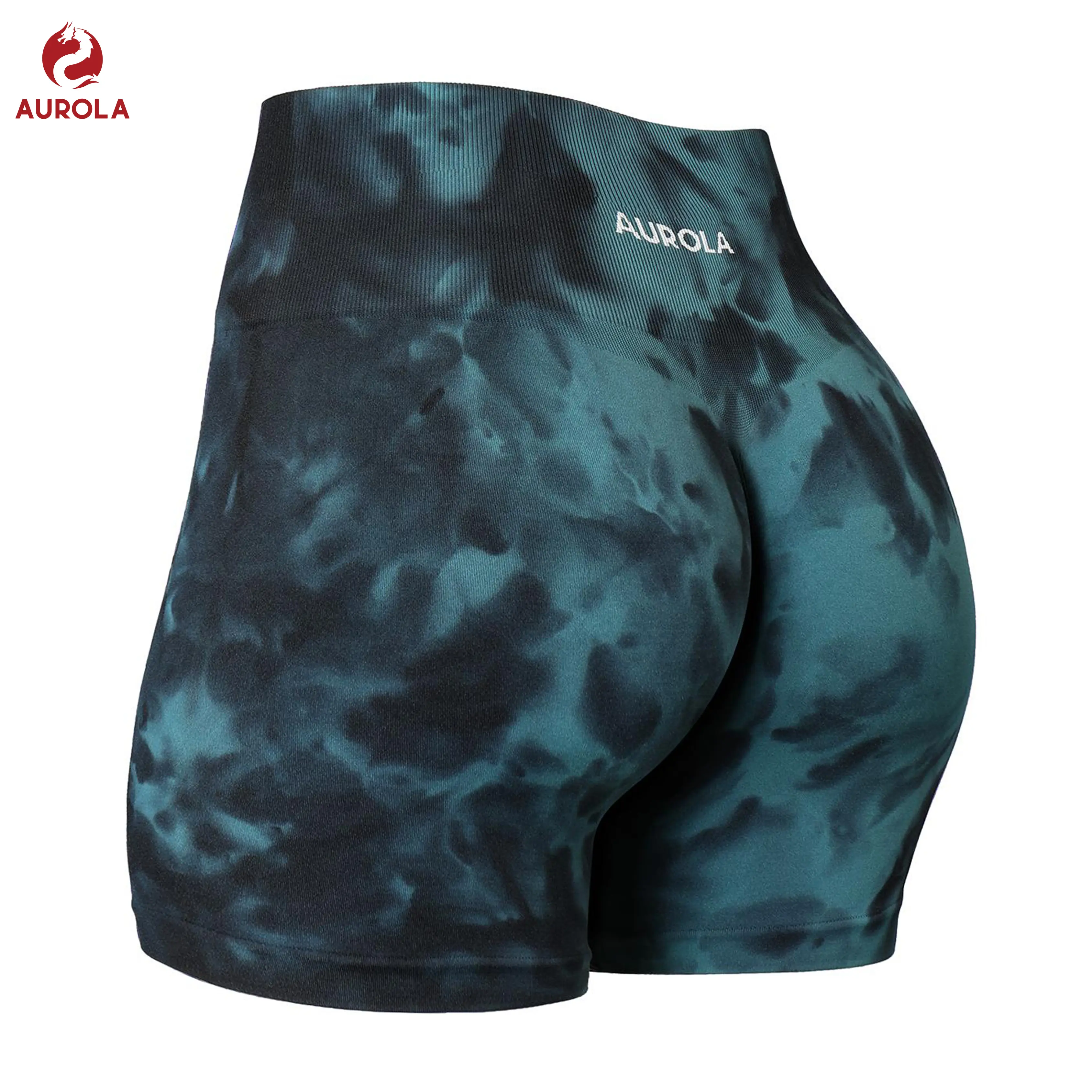 AUROLA Dream Tie Dye Workout Shorts for Women,Seamless Soft Smooth Gym Yoga Scrunch Active Shorts summerwins