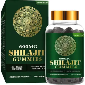 VIVALIFER Himalayan Shilajit Gummies | 600mg Pure Shilajit per Serving | 85+ Trace Minerals | Fulvic & Humic Acid | Energy & Immunity Boost | 60 Gummies Healthcare Natural Wellness Dietary