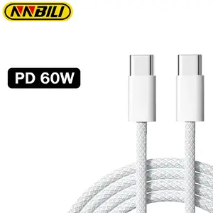 60W USB C to USB C Fast Charging Cable, Durable Charging Cable, Cellphone Phone Accessories Compatible with iPhone 15 Pro Max Plus iPad Air 5 Samsung Huawei Xiaomi