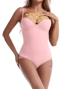 Women's Body Shaping Body Sculpting Compression Smoothing Bodysuit with Contrast Lace, Casual Thin Strap , Shapewear for All Seasons, Perfect for Everyday Outings