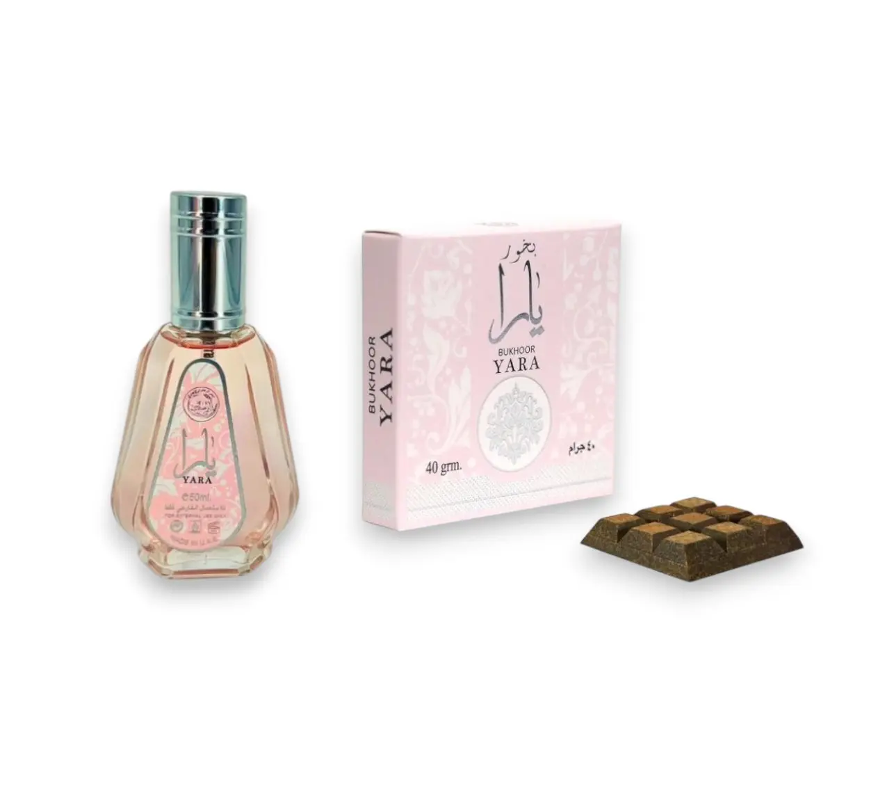 Lattafa | Yara 50ML + Yara Incense 40G | Unisex Fragrance | Eau De Parfum | Heliotrope- Orchid, and Tangerine