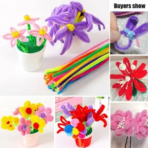 800 colored chenille twist wires| Handmade fluffy wire Christmas tree accessories set