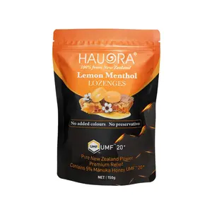 Hauora Lemon Menthol Lozenges with UMF 20+ (MGO 827+) Mānuka Honey Instant -150g 34pcs