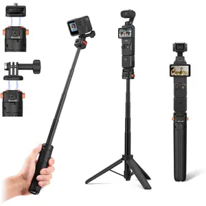 20"  Pocket 3 Tripod for Action Camera, Xtra Muse Mini Table Desk Extendable Stand Small Handheld Selfie Stick Quick Release 1/4'' Screw Vlog for  Action 6 5 Pro for  X4 X5 Accessories