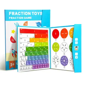 Magnetic Fraction Educational Puzzle for Elementary School, Fraction Tiles Set & Circles Activity, Interactive Manipulatives for Learning, Math Learning Tools, Math Learning Blocks