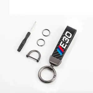 Bmw E30-E60 Series Carbon Fiber Keychain Set, Premium Auto Modification Key Fob with Screwdriver & Rings, Batch Number A19961208