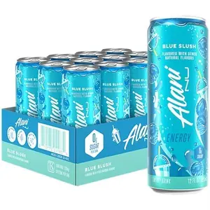 Alani Nu Energy Drink (Alani Energy Drink) - Blue Slush by Whitney Simmons, 12 Cans, 12 Fl. Oz. Each