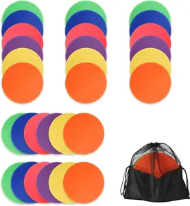 9 Inch Poly Vinyl Spot Markers, Non Slip Rubber Agility Markers Flat Field Cones Floor Dots,for Exercise Drills, Sports, Games, Speed Agility Training -30 Pcs