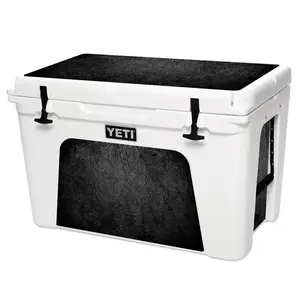 MightySkins YETUND105-Black Leather Skin for Yeti Tundra 105 qt. Cooler - Black Leather - (Cooler not included)