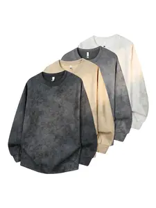 CCCMAI Men's Regular Fit Washed Vintage Crewneck Sweatshirt Casual Long Sleeve Pullover for Spring Fall Fashion Men's Clothes for Daily Wear  Menswear Tops