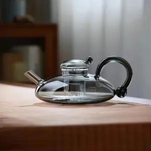 1pc Borosilicate Glass Tea Infuser Pot with Separation Design for Tea Brewing, High Appearance Tea Kettle for Table, Perfect Gift for Lover, Home Kitchen Essential