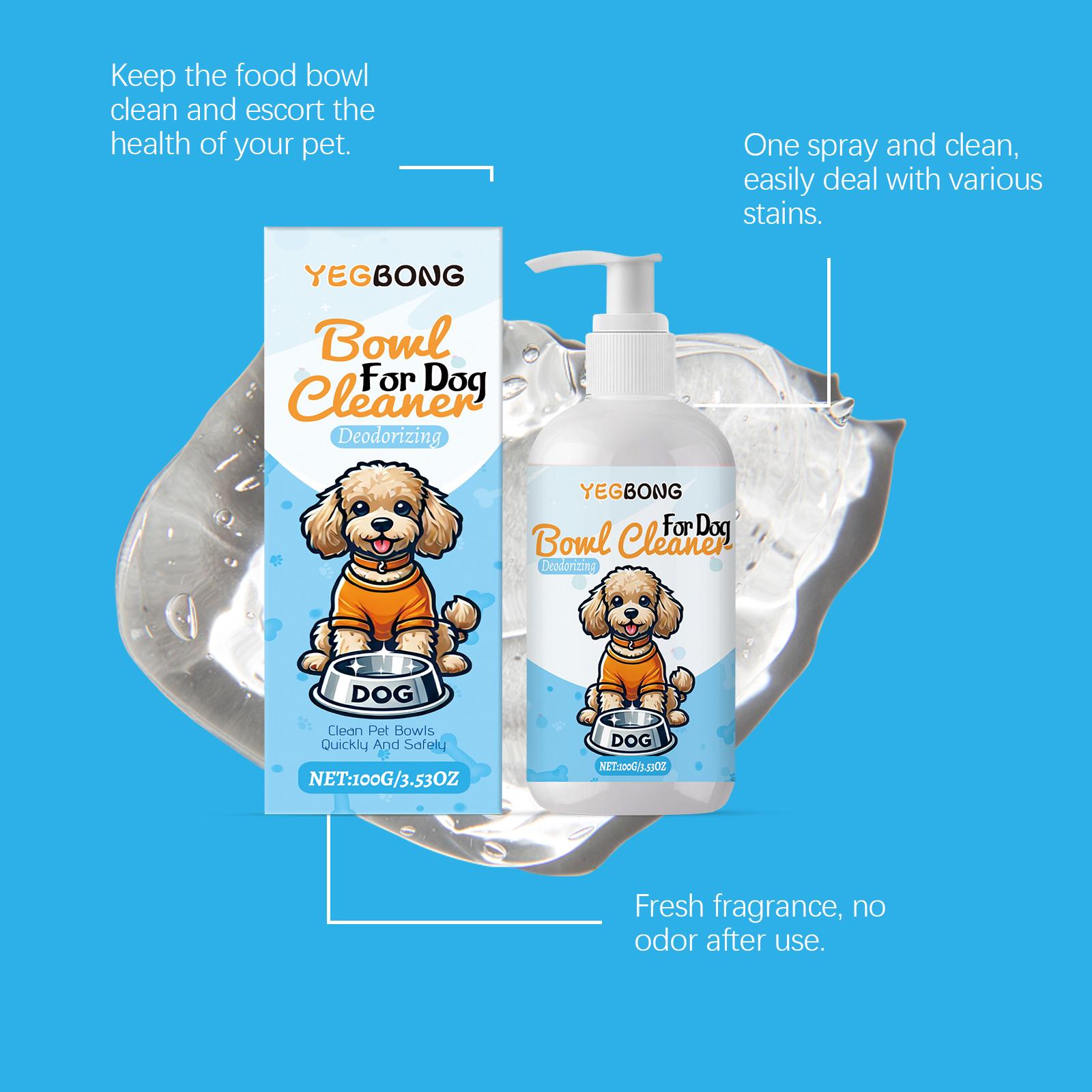 Pet Bowl Cleaner | Safe Dog Cat Dish Soap | Remove Saliva Grease & Odor | Non-Toxic Foaming Cleanser