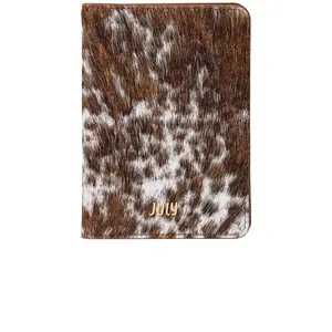 July Cow Print Small Travel Wallet in Brown