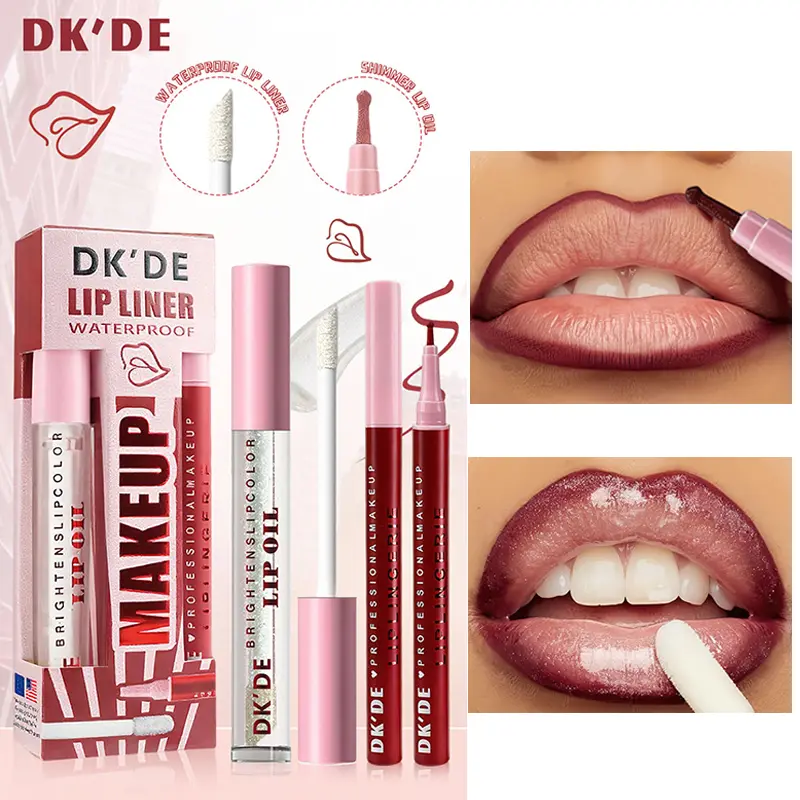 2-piece lip liner + lip oil set. Creamy smooth texture helps you define and sculpt your lip shape. Long-lasting hydrating formula gives you full, smooth, glossy lips. Perfect for quick on-the-go lip looks., Flawless, Lip Care Moisturizing Moisture