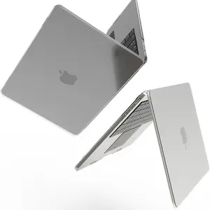 2-Piece Transparent Matte Case Compatible Macbook Air 13-Inch M4/m3/m2/a3240/a3113/a2681, Clear Crystal Protective Cover
