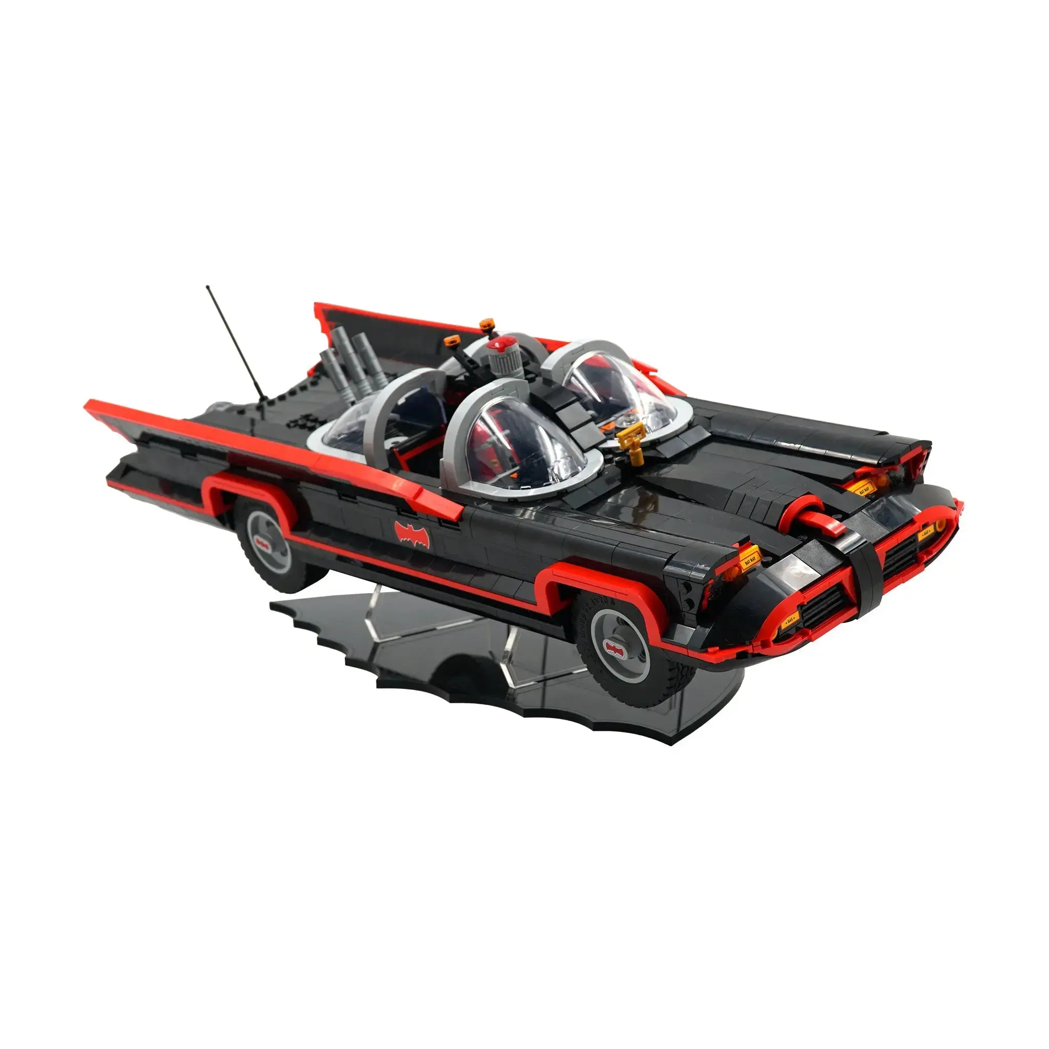 Acrylic Angled Display Stand Compatible with LEGO 76328 Batman Classic TV Batmobile - Set not included